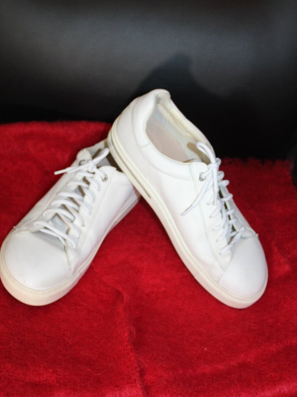 Birkenstock white  leather Bend Low Suede Leather sneaker shoes size 41 /10-10.5